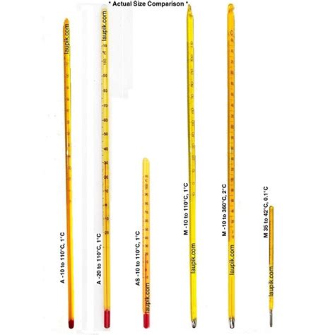 Thermometer Mercury Alcohol In Glass For Lab ( Laboratory ) / Clinical ...