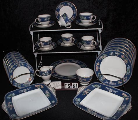 Wedgwood Fine Bone China Blue Siam Pattern Rare Tea Set TS81 Bone China Tea Set, China Tea Sets ...