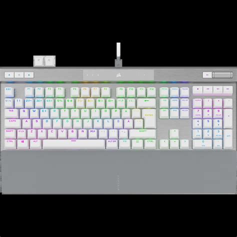 K70 PRO RGB Optical-Mechanical Gaming Keyboard with PBT DOUBLE SHOT PRO Keycaps — White (ND)