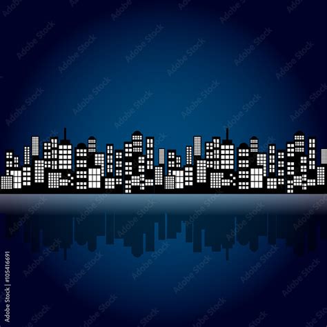 Cartoon Background City Night