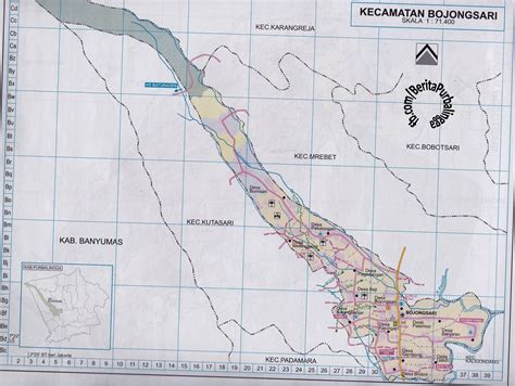 Peta Kecamatan Bojongsari | Download Peta Purbalingga Lengkap | Ukuran ...