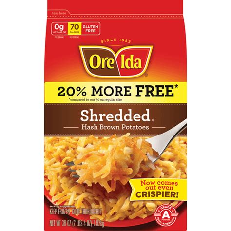 Ore-Ida Hash Browns Country Style Shredded Potatoes, 36 oz | Frozen Foods | Valli Produce ...