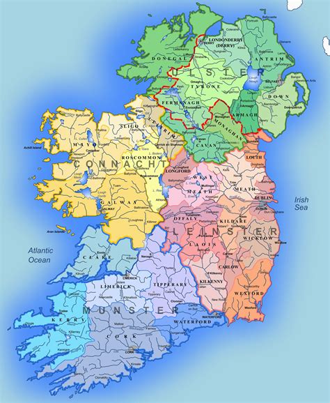 Republic Of Ireland Map with Counties | secretmuseum
