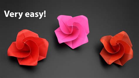 Easiest Origami Rose Ever! - How to Fold - Valentine's Day Gift - YouTube