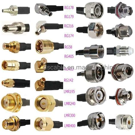 Customzied Rg178 Rg179 Rg316 BNC, SMA, SMB, MCX, N Type Coaxial Cable - Coaxial Cable and SMA Cable