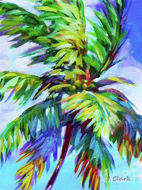 Palm Painting - Vivid Palm by John Clark | Palm tree art, Palm trees painting, Palm tree artwork