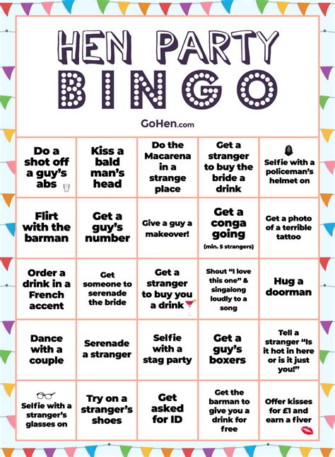 Spice Up Your Night On The Town With The Hilarious, Funny - Printable Bingo Cards