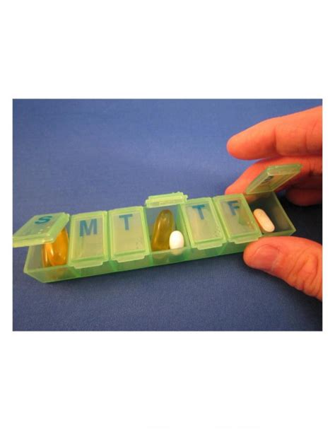 Use 7 Day Green Braille Pill Storage Box Super Deal $16.00 | Medication ...