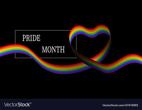 Rainbow flag pride month Royalty Free Vector Image