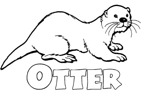 Otter Coloring Pages Printable for Free Download