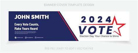 banner election template design cover social media 34527177 Vector Art ...