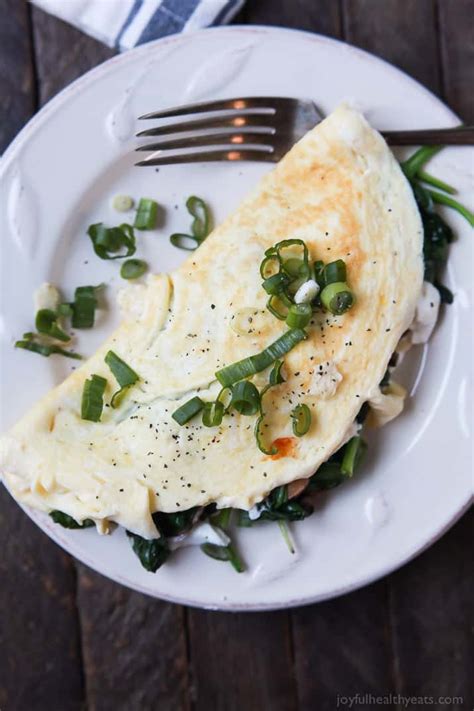 Mushroom Spinach Omelette Recipe | Healthy Omelette