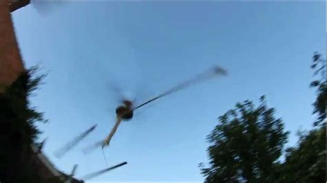 Rubber powered helicopter - YouTube