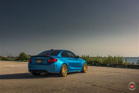 Interesting Color Combination: Blue BMW 2-Series on Gold Rims — CARiD.com Gallery