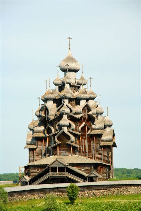 1714 Nail-less Wooden Church of the Transfiguration, Kizhi Pogost ...