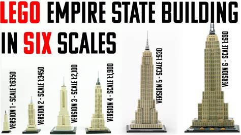 Lego Architecture Empire State Building in 6 Scales - YouTube