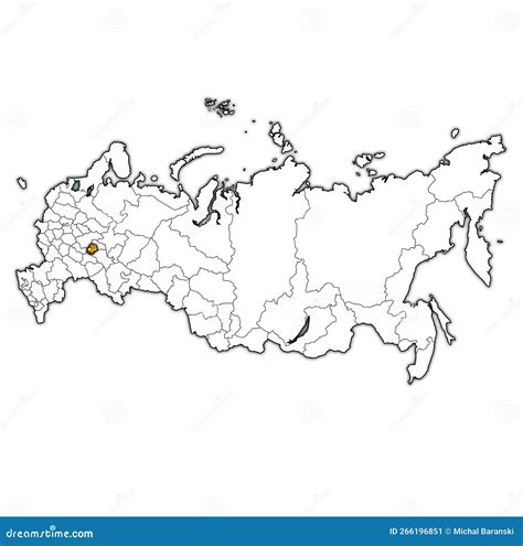 Chuvashia on Administration Map of Russia Stock Illustration ...