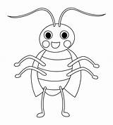 Cute Cockroach Coloring Page  Free Printable Coloring Pages For Kids sketch template