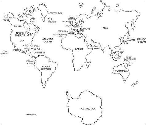 Printable World Map For Kids With Country Labels - Tedy Printable ...