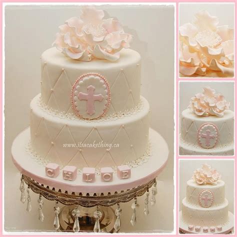 Elegant Baptism Cake - cake by It's a Cake Thing - CakesDecor in 2020 | Baptism cake, Baptism ...