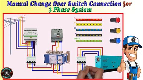 Simple Automatic Changeover Switch Circuit Diagram