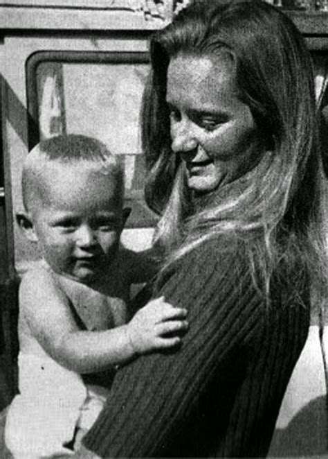 Original Family member Mary Brunner, with her son Pooh Bear. From the LIFE cover story.