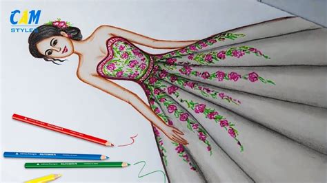 The harder you work for something, the greater you’ll feel when you achieve it.: Drawing Dress ...