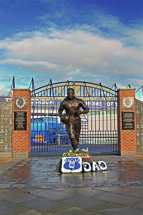 Dixie Dean statue and Wall of Fam Photograph by Ken Biggs