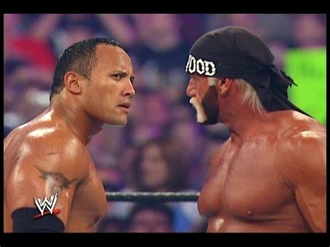 The Rock Vs Hulk Hogan WWE Wrestlemania 18 - YouTube