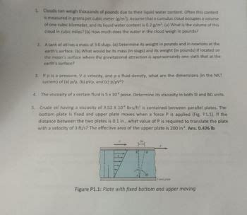 Answered: 1. Clouds can weigh thousands of pounds… | bartleby