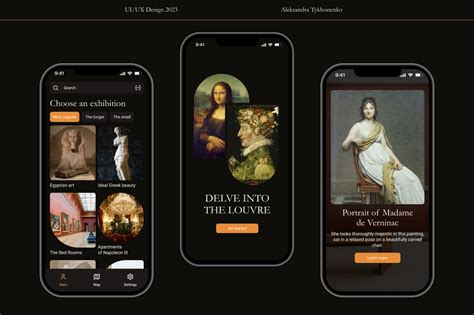 Louvre virtual museum guide by Aleksandra Tykhonenko on Dribbble