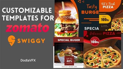 Customizable Templates for zomato and Swiggy | Dodlavfx | Delicious pizza, Food banner, Food