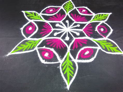 #92 - Simple Kolam Design Art, 7x4 Dots, Easy Rangoli Designs, Latest ...