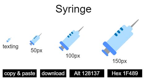 "Syringe": Emoji and Codes