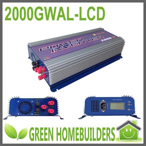 2000W LCD wind turbine power grid tie inverters 2000Watt grid tie inverter for 3phase 45 90V AC ...