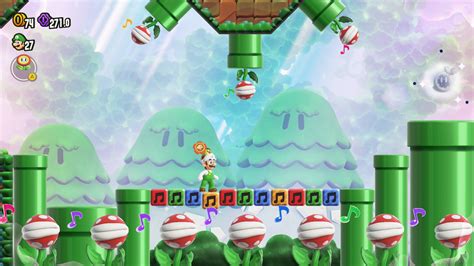 World 1 - Piranha Plants on Parade Secret Exit, All Wonder Seeds and Flower Coins - Super Mario ...