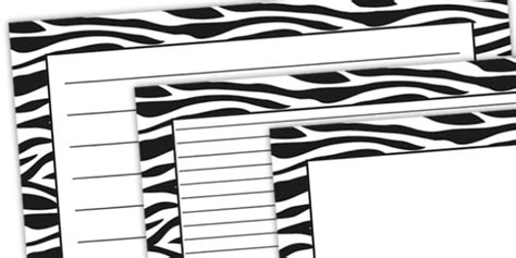 FREE! - Zebra Pattern Landscape Page Border (teacher made)