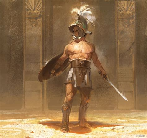 Gladiator, Nick Gindraux on ArtStation at https://www.artstation.com/artwork/LQBy0 | Roman ...