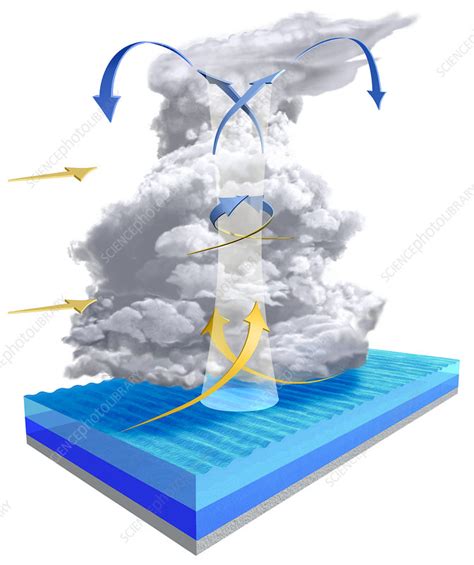 Formation of a cyclone - Stock Image - C043/1803 - Science Photo Library