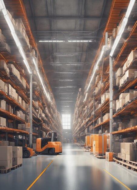 Premium Photo | Warehouse or factory with a large warehouse in the ...