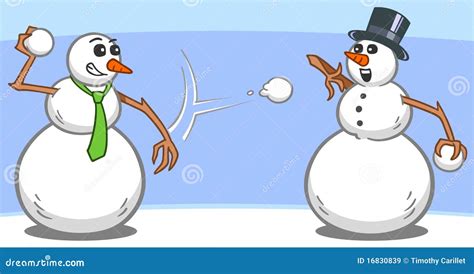 Snowball Fight Vector Illustration | CartoonDealer.com #16204782