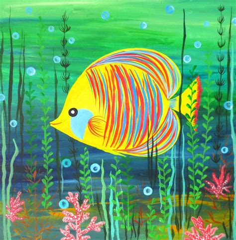 Tropical fish Painting by Kateryna Komar | Saatchi Art