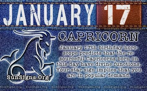 January 17 Zodiac Horoscope Birthday Personality - SunSigns.Org