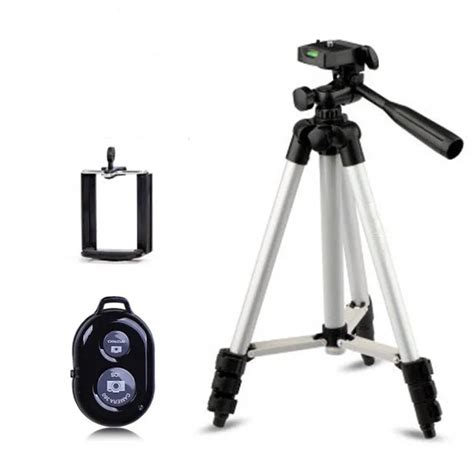 Phone Tripod Universal Tripod Lightweight Portable Tripod with Bluetooth Remote + Clip For ...