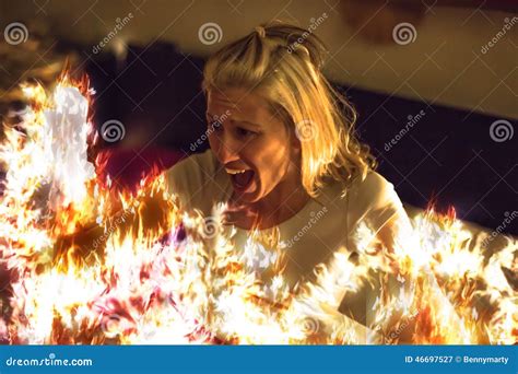 House Fire stock image. Image of destruction, firefighter - 46697527