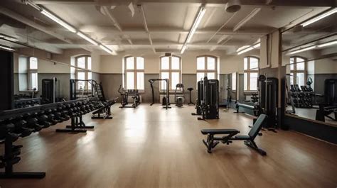 Gym Room With Benches And Mirrors Background, Pictures Of A Gym, Gym, Fitness Background Image ...