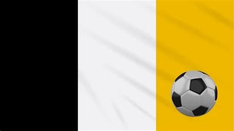 Matabeleland flag and soccer ball rotate... | Stock Video | Pond5