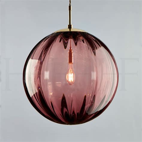 Paola Pendant, Viola | Hector Finch Lighting | Glass pendant light ...