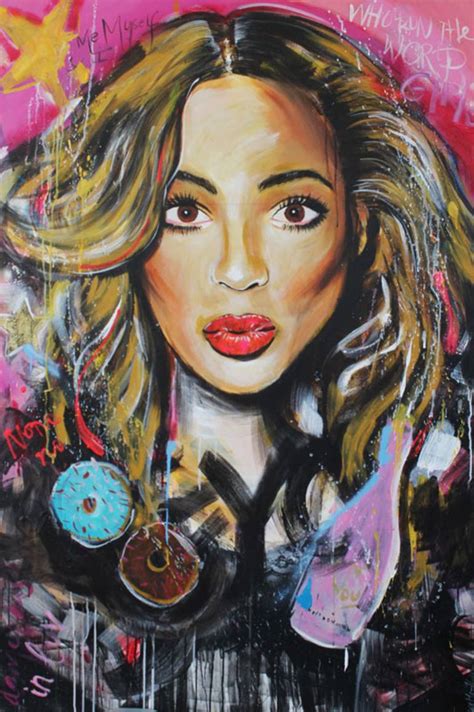 Beyonce! Painting by Suzette Huwae | Saatchi Art