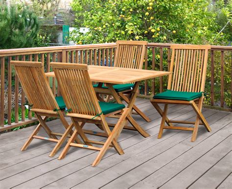 Rectangular Garden Folding Table and Chairs Set